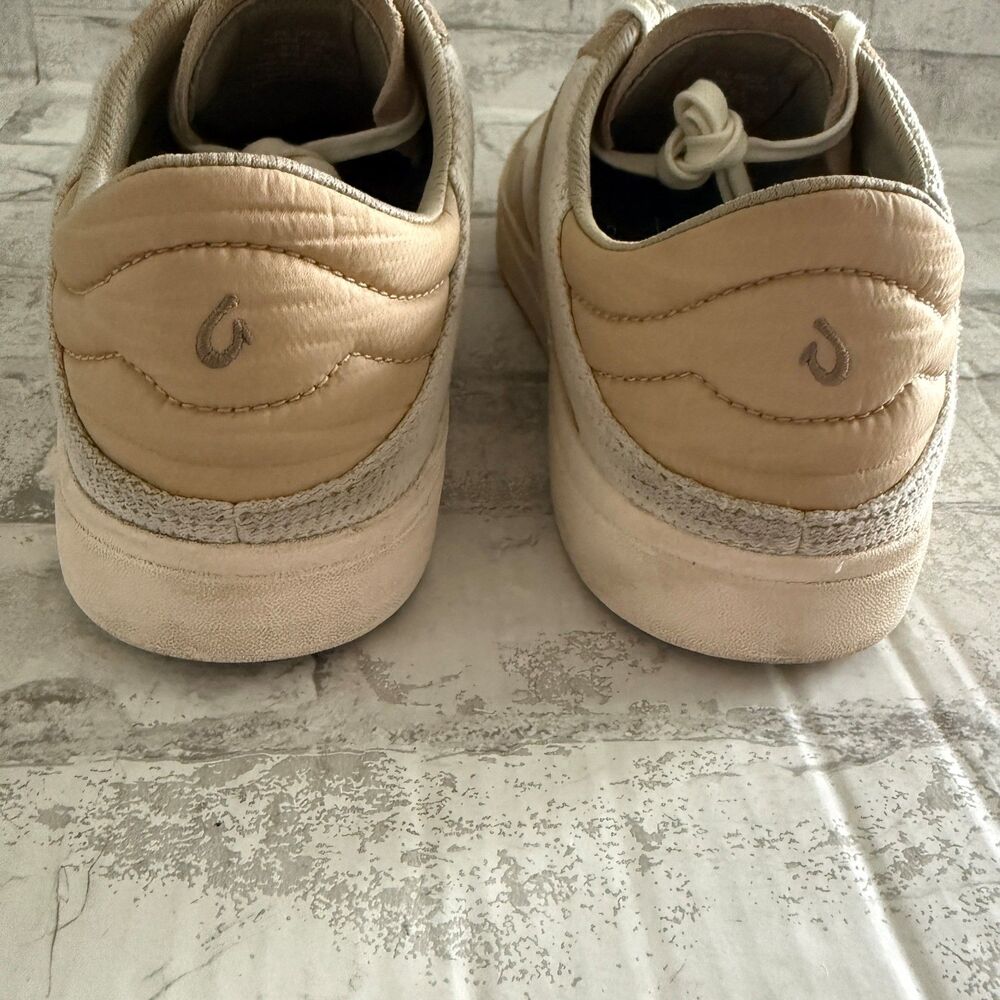 OluKai Kīlea Women's Sneaker Retro Tan Tapa Beach Lifestyle Minimalist Casual 9 - Picture 7 of 8